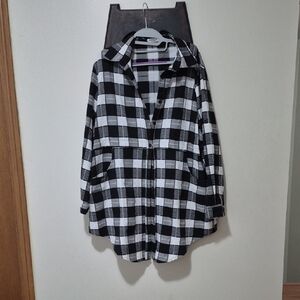 Black & White Plaid Women's Jacket
